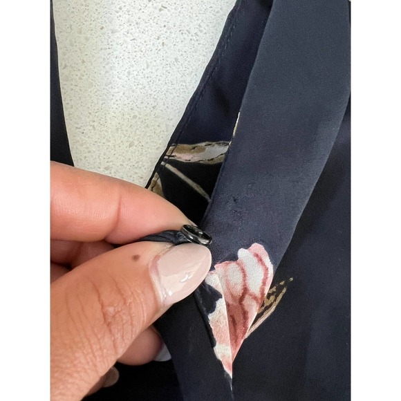 LUSH Floral Surplice Maxi Dress Side Slit Open Back Deep V Neck  S - Picture 6 of 9